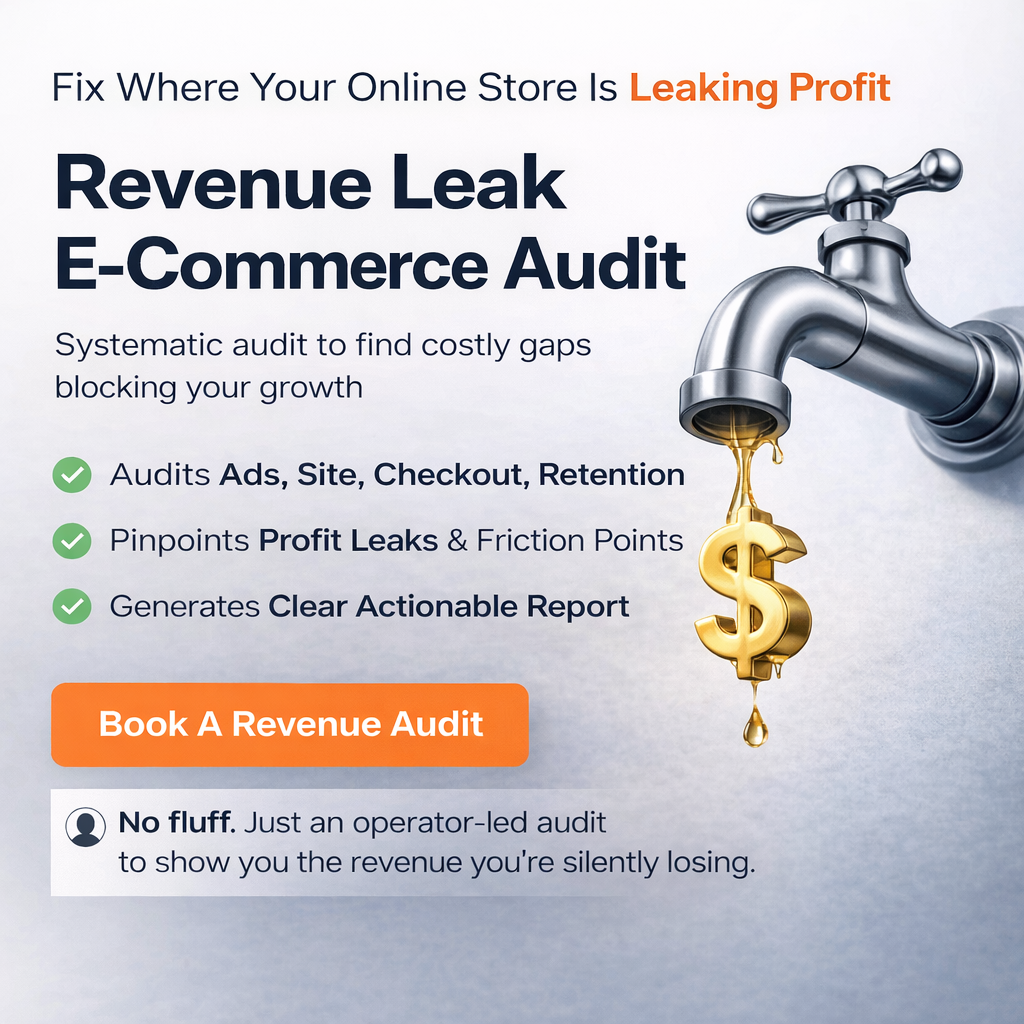 Revenue Leak Audit (E-commerce & Digital Marketing)